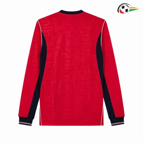 Camisa Reserva Inglaterra Copa do Mundo 2026 Vermelho Manga Longa