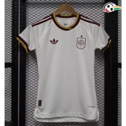 Camisa Reserva Versão Jogador Feminina España Copa do Mundo 2026 Branco/Vermelho