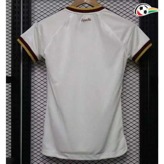 Camisa Reserva Versão Jogador Feminina España Copa do Mundo 2026 Branco/Vermelho