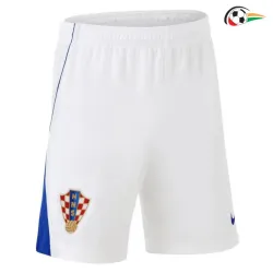 Shorts de Futebol Titular Croacia Copa do Mundo 2026 Branco