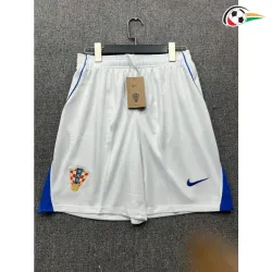Shorts de Futebol Titular Croacia Copa do Mundo 2026 Branco