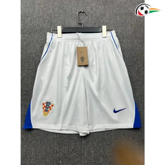 Shorts de Futebol Titular Croacia Copa do Mundo 2026 Branco