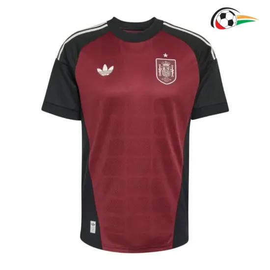 Camisa de Goleiro Reserva España Copa do Mundo 2026 Vermelho/Preto