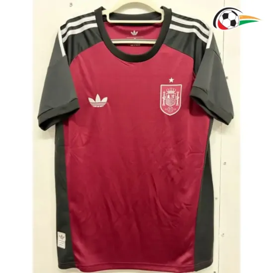 Camisa de Goleiro Reserva España Copa do Mundo 2026 Vermelho/Preto