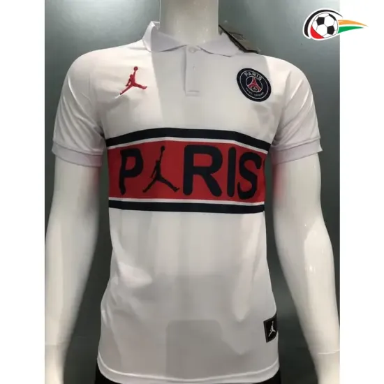 Camisa POLO Versão Jogador PSG x Jordan 2023/2024 Branco