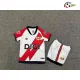 Camisa Rayo Vallecano Titular 2025/26 Infantil com Patch da La Liga Branco/Vermelho