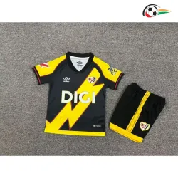 Camisa Rayo Vallecano Third 2025/26 Infantil com Patch da La Liga Preto