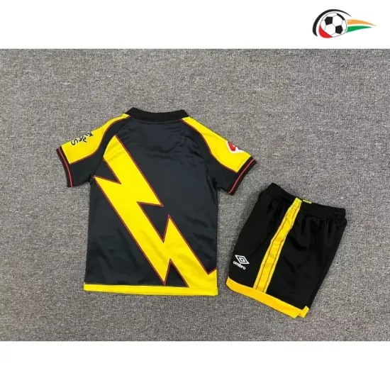 Camisa Rayo Vallecano Third 2025/26 Infantil com Patch da La Liga Preto