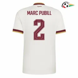 Camisa Reserva Marc Pubill 2 España Copa do Mundo 2026 Branco/Vermelho