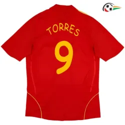 Camisola TORRES 9 España Replicas Titular 2008 Retro Vermelho