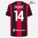 Camisa Titular MODRIĆ 14 AC Milan 2026/2027 Vermelho/Preto