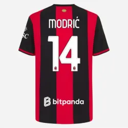 Camisa Titular MODRIĆ 14 AC Milan 2026/2027 Vermelho/Preto