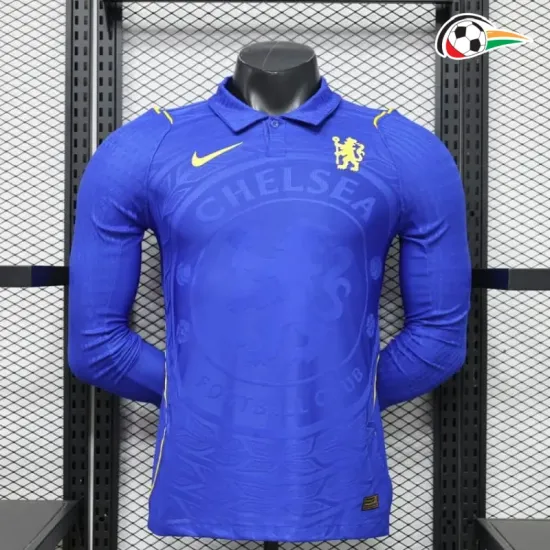 Camisa Titular Versão Jogador Chelsea 2026/2027 Azul Manga Longa