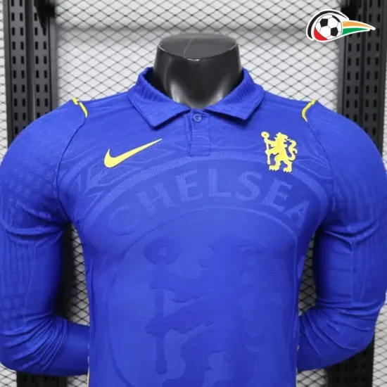 Camisa Titular Versão Jogador Chelsea 2026/2027 Azul Manga Longa