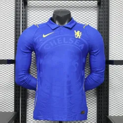 Camisa Titular Versão Jogador Chelsea 2026/2027 Azul Manga Longa
