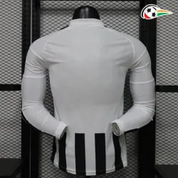 Camisa Titular Versão Jogador Juventus 2026/2027 Preto/Branco Manga Longa