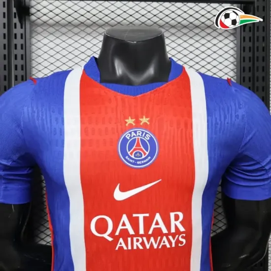 Camisa Titular Versão Jogador PSG 2026/2027 Azul/Vermelho com Duas Estrelas