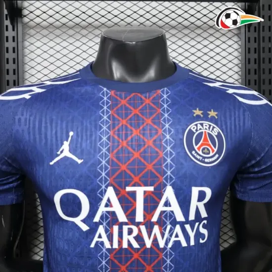 Camisa Versão Jogador PSG 2025/2026 Edição Especial Azul com Duas Estrelas