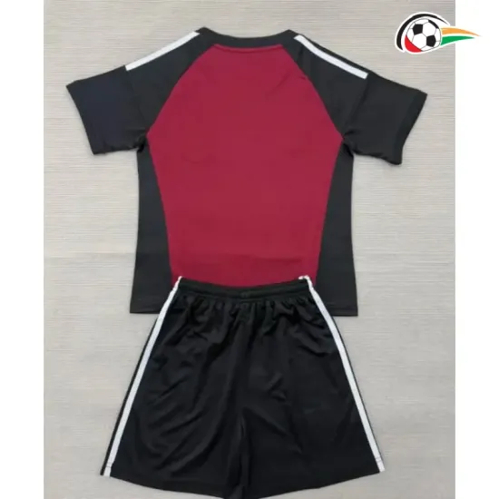 Camisa de Goleiro Reserva Infantil España Copa do Mundo 2026 Vermelho/Preto