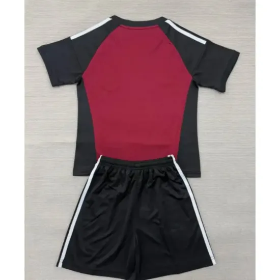 Camisa de Goleiro Reserva Infantil España Copa do Mundo 2026 Vermelho/Preto