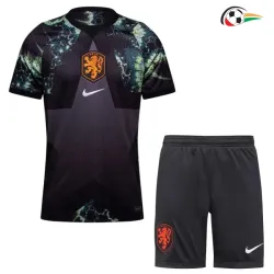 Camisa de Goleiro Infantil Holanda Copa do Mundo 2026 Preto