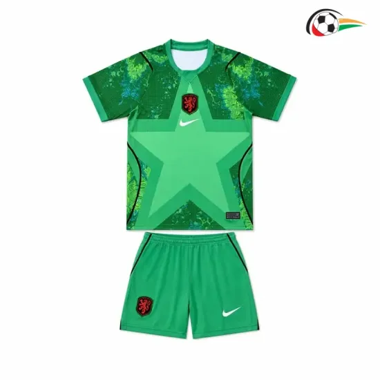 Camisa de Goleiro Infantil Holanda Copa do Mundo 2026 Verde