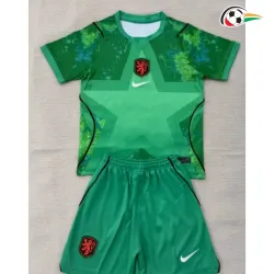Camisa de Goleiro Infantil Holanda Copa do Mundo 2026 Verde