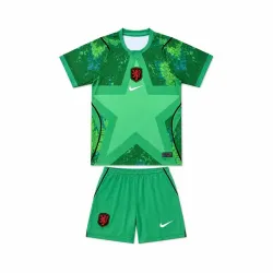 Camisa de Goleiro Infantil Holanda Copa do Mundo 2026 Verde