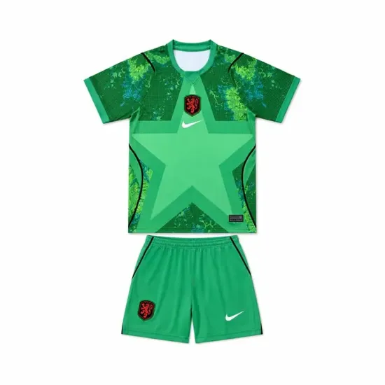 Camisa de Goleiro Infantil Holanda Copa do Mundo 2026 Verde