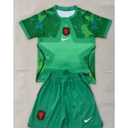 Camisa de Goleiro Infantil Holanda Copa do Mundo 2026 Verde