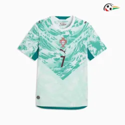 Camisa Reserva Ronaldo 7 Portugal Copa do Mundo 2026 Verde/Branco