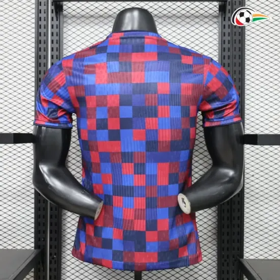 Camisa Versão Jogador Barcelona 2026/2027 Pré-Corrida Vermelho/Azul