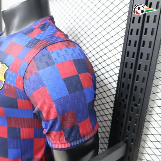 Camisa Versão Jogador Barcelona 2026/2027 Pré-Corrida Vermelho/Azul