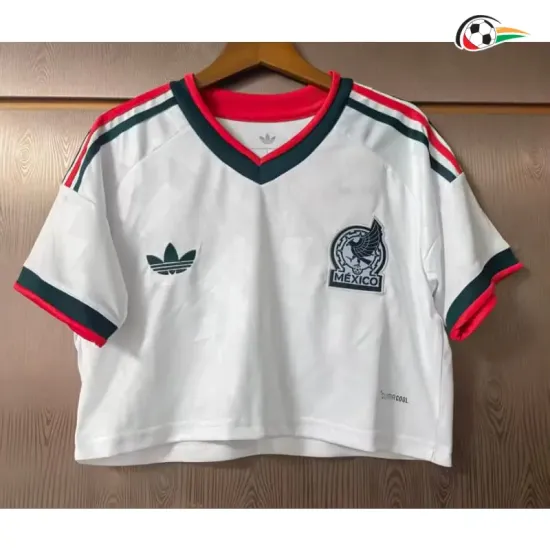 Camisa Curta Reserva Versão Feminina México Copa do Mundo 2026 Branco