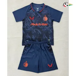Camisa Alternativa Infantil Feyenoord 2026/2027 Azul Marinho/Laranja