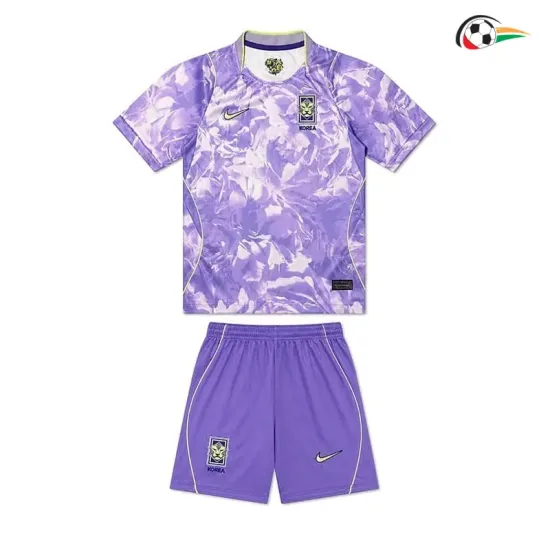 Camisa Reserva Infantil Corea del Sur Copa do Mundo 2026 Roxo Claro