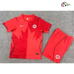 Camisa Titular Infantil Canada Copa do Mundo 2026 Vermelho