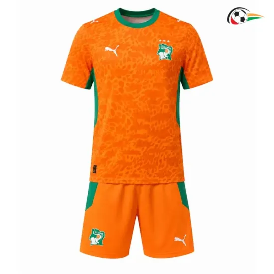 Camisa Titular Infantil Costa de Marfil Copa do Mundo 2026 Laranja
