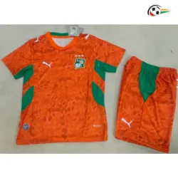 Camisa Titular Infantil Costa de Marfil Copa do Mundo 2026 Laranja