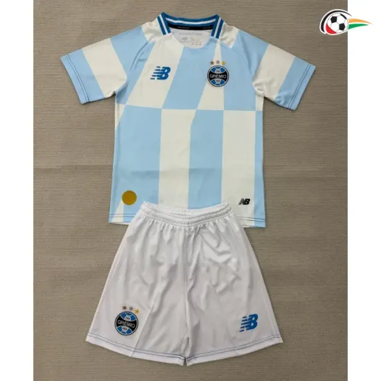 Camisa Reserva Infantil Gremio 2026/2027 Azul Claro/Branco