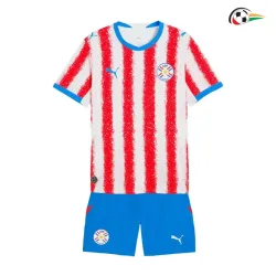 Camisa Titular Infantil Paraguay Copa do Mundo 2026 Vermelho/Branco