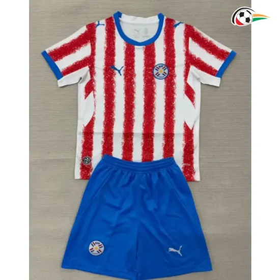 Camisa Titular Infantil Paraguay Copa do Mundo 2026 Vermelho/Branco