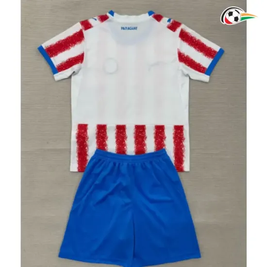 Camisa Titular Infantil Paraguay Copa do Mundo 2026 Vermelho/Branco