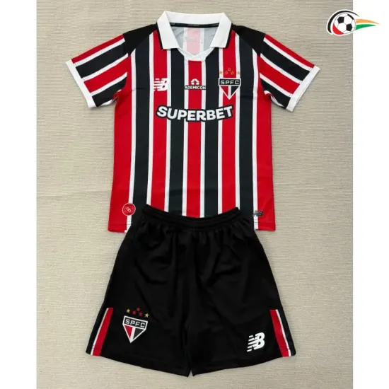 Camisa Reserva Infantil São Paulo 2026/2027 Vermelho/Preto
