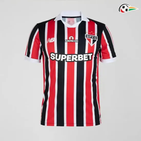 Camisa Reserva São Paulo 2026/2027 Vermelho/Preto