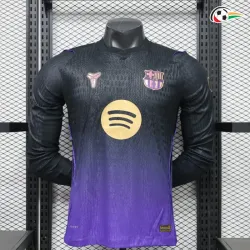 Camisa Versão Jogador Barcelona 2026/2027 Roxo/Preto Manga Longa