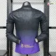 Camisa Versão Jogador Barcelona 2026/2027 Roxo/Preto Manga Longa