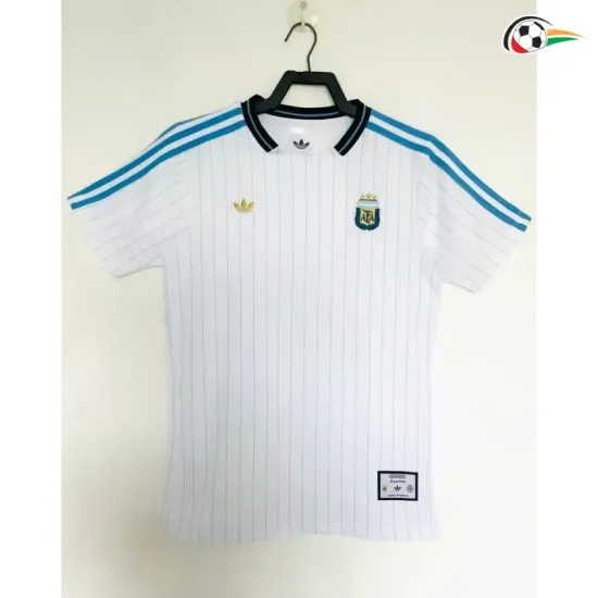 Camisa Retrô Argentina 2026 Branco/Azul Claro