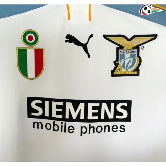 Camisa Retrô Reserva Lazio 2000/2001 Branco/Azul