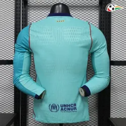 Camisa Versão Jogador Barcelona 2026/2027 Azul Manga Longa